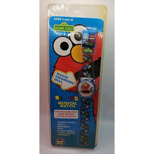 Vintage 90's 1995 Sesame Street Elmo's Musical Watch Digital Good Stuff New NIP